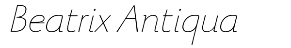Beatrix Antiqua font preview